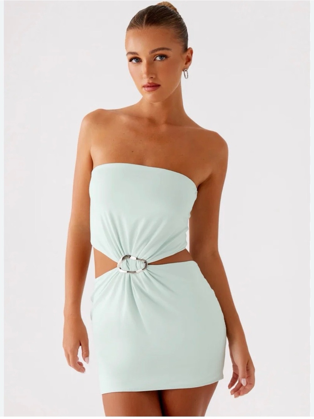 Strapless Bruna Cutout Mini Dress with Ring Detail